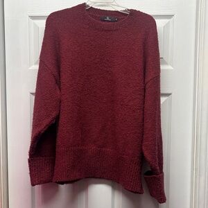 Lillusory Burgundy Chunky Tunic Sweater